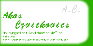 akos czvitkovics business card